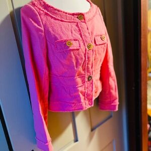Lilly Putlizer Bright Pink with Gold Buttons Jacket